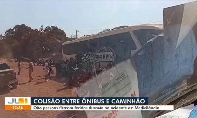 Batida entre ônibus e caminhão deixa oito feridos na rodovia Transamazônica